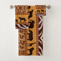Poster de animal Motif de Jaguar africain tribal m