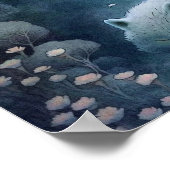 Poster de animal mystique du loup blanc | Impressi (Coin)