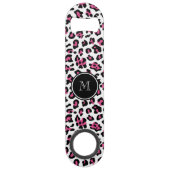 Poster de animal noir de léopard de roses indien (Dos)