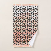 Poster de animal noir et rose (Serviette à main)