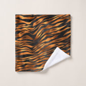 Poster de animal noir Tiger en cuivre (Gant de toilette)