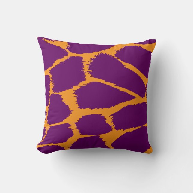 Poster de animal orange violet coussin complémenta (Recto)