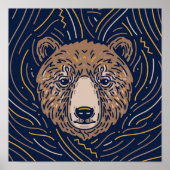 Poster de animal Ours Brown Zodiac | Impression Wo (Devant)