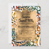 Poster de animal Sweet 16e anniversaire Invitation (Devant)