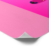 Poster de animal tribal rose et jaune (Coin)