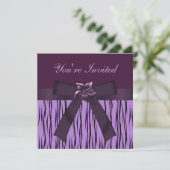 Poster de animal violet funky et Invitations Flowe (Debout devant)