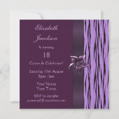 Poster de animal violet funky et Invitations Flowe (Dos)