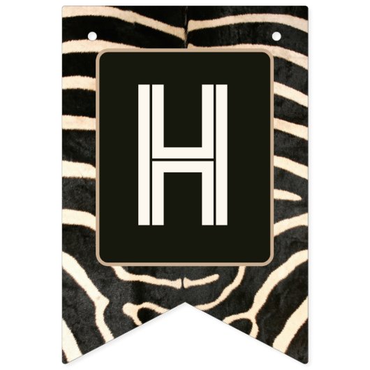 Poster de animal Zebra Anniversaire Bannière Bunth (Deuxième drapeau)