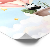 Poster de Baby-Baby-Ballon à air chaud Zebra (Coin)