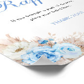 Poster de Baby shower Citrouille bleu Refus  (Coin)