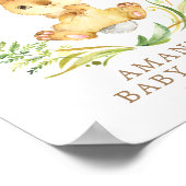 Poster de Baby shower de bienvenue de lapin doux (Coin)