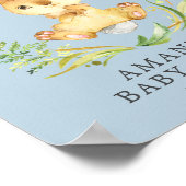 Poster de Baby shower de bienvenue de lapin doux (Coin)