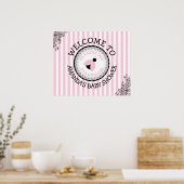 Poster de Baby shower de coccinelle rose personnal (Cuisine)