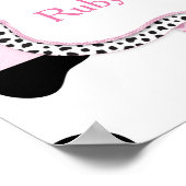 Poster de Baby shower de fille en rose (Coin)