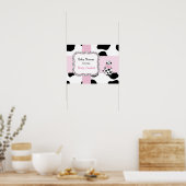 Poster de Baby shower de fille en rose (Cuisine)