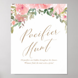 Poster de Baby shower de la chasse au Pacifique ro