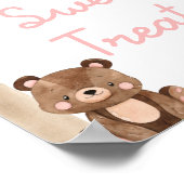 Poster de Baby shower de la fille Woodland (Coin)