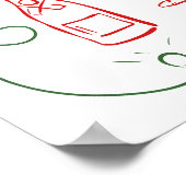 Poster de Bachelorette de Noël Joyeux Et Marié (Coin)