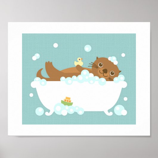Poster de bain bulle Otter Imprimer (Devant)