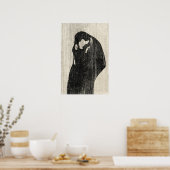 Poster de baiser en couple d'art vintage Imprimer (Cuisine)