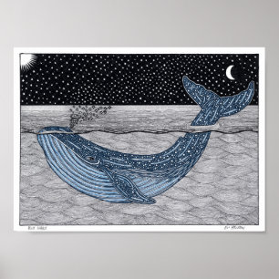 Poster de baleine bleue
