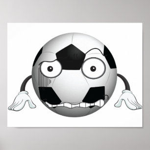 Poster de balle de soccer en colère