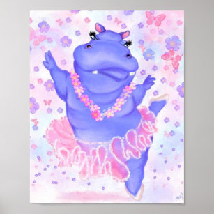 Poster de Ballerina Hippo Bonne danseuse de ballet