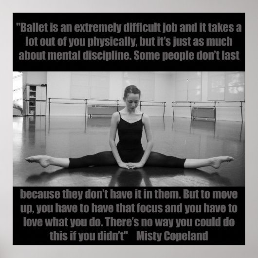 Poster de ballet inspirant Misty Copeland Citation (Devant)