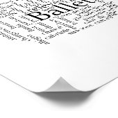 Poster de ballet Word Cloud (Coin)