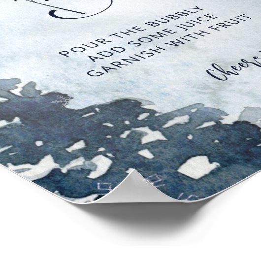 Poster de bar de la forêt d'hiver (Coin)