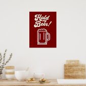 Poster de bar drôle 'Hold My Beer' (Cuisine)