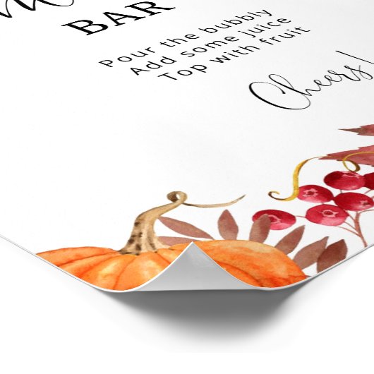 Poster de bar orange citrouille (Coin)