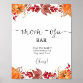 Poster de bar orange citrouille (Devant)