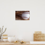 Poster de base-ball et de sport de gant (Cuisine)