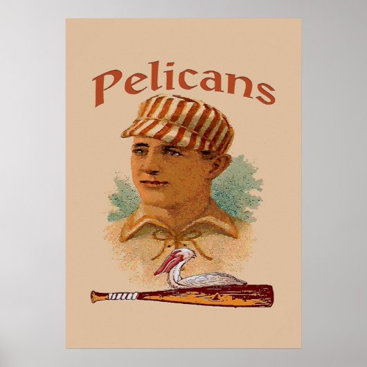 Poster de baseball des Pélicans (Devant)