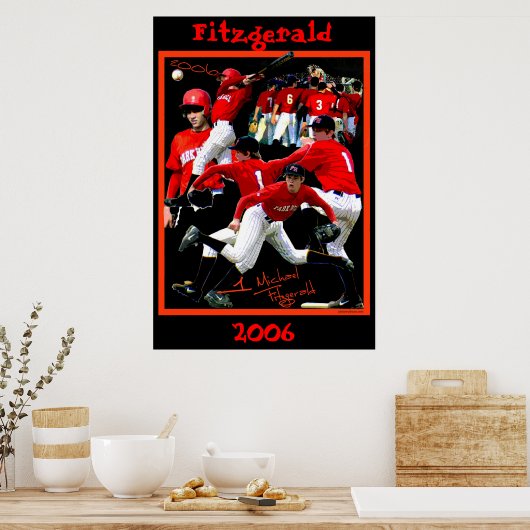 Poster de baseball Fitzgerald Freshman (Cuisine)
