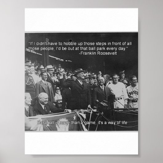Poster de baseball Franklin Roosevelt (Devant)