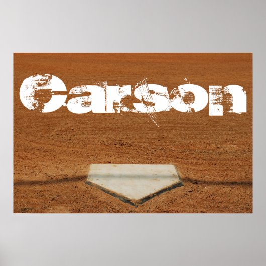 Poster de baseball ou de softball personnalisé - P (Devant)
