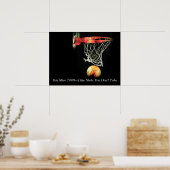 Poster de basket-ball de citation artistique uniqu (Cuisine)