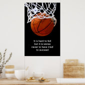 Poster de basket-ball de citation motivationnelle (Cuisine)