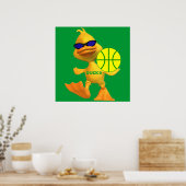 Poster de basket-ball des canards cool (Cuisine)