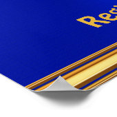 Poster de basket-ball des filles bleues et d'or, V (Coin)