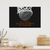 Poster de basket-ball en blanc noir (Cuisine)