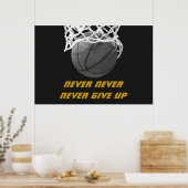 Poster de basket-ball en noir blanc (Cuisine)