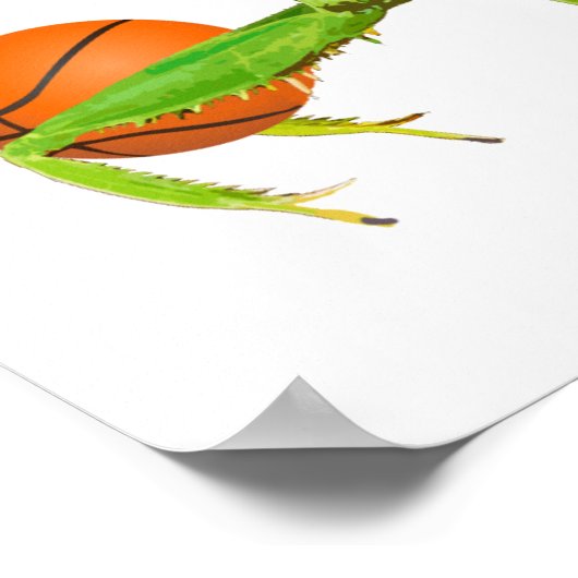 Poster de basket-ball géant vert de la Mantis (Coin)
