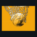 Poster de basket-ball Motivation Pop Art<br><div class="desc">J'Aime Ce Jeu. Sports Populaires - Basketball Game Ball Image.</div>