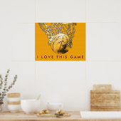 Poster de basket-ball Motivation Pop Art (Cuisine)