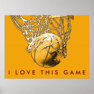 Poster de basket-ball Motivation Pop Art
