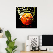 Poster de basket-ball Motivation Success (Bureau à domicile)
