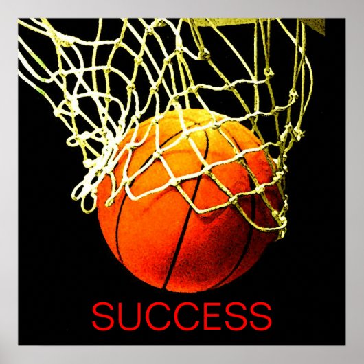 Poster de basket-ball Motivation Success (Devant)